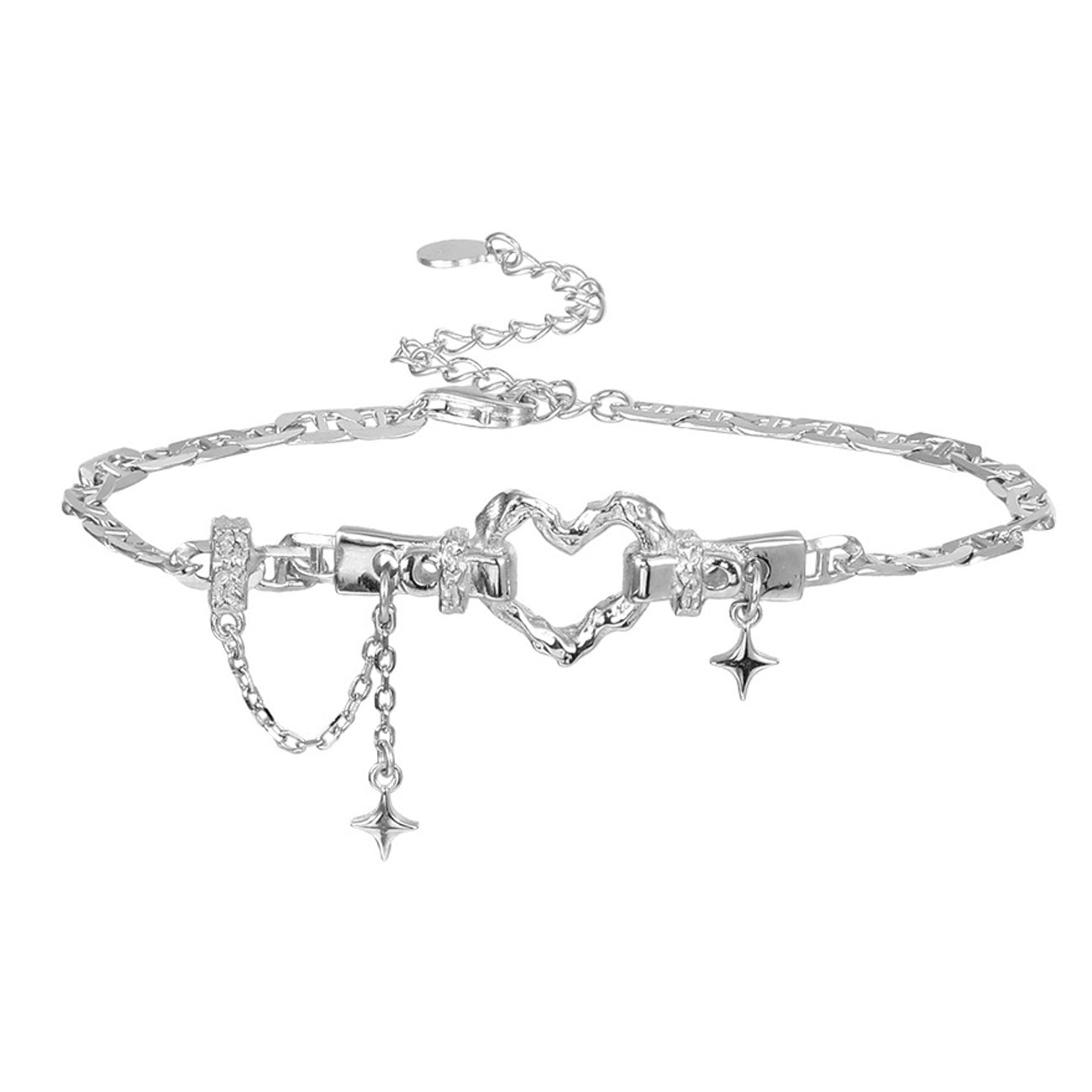 Damenarmband Silber 925 rhodiniert mit Herz KARMA