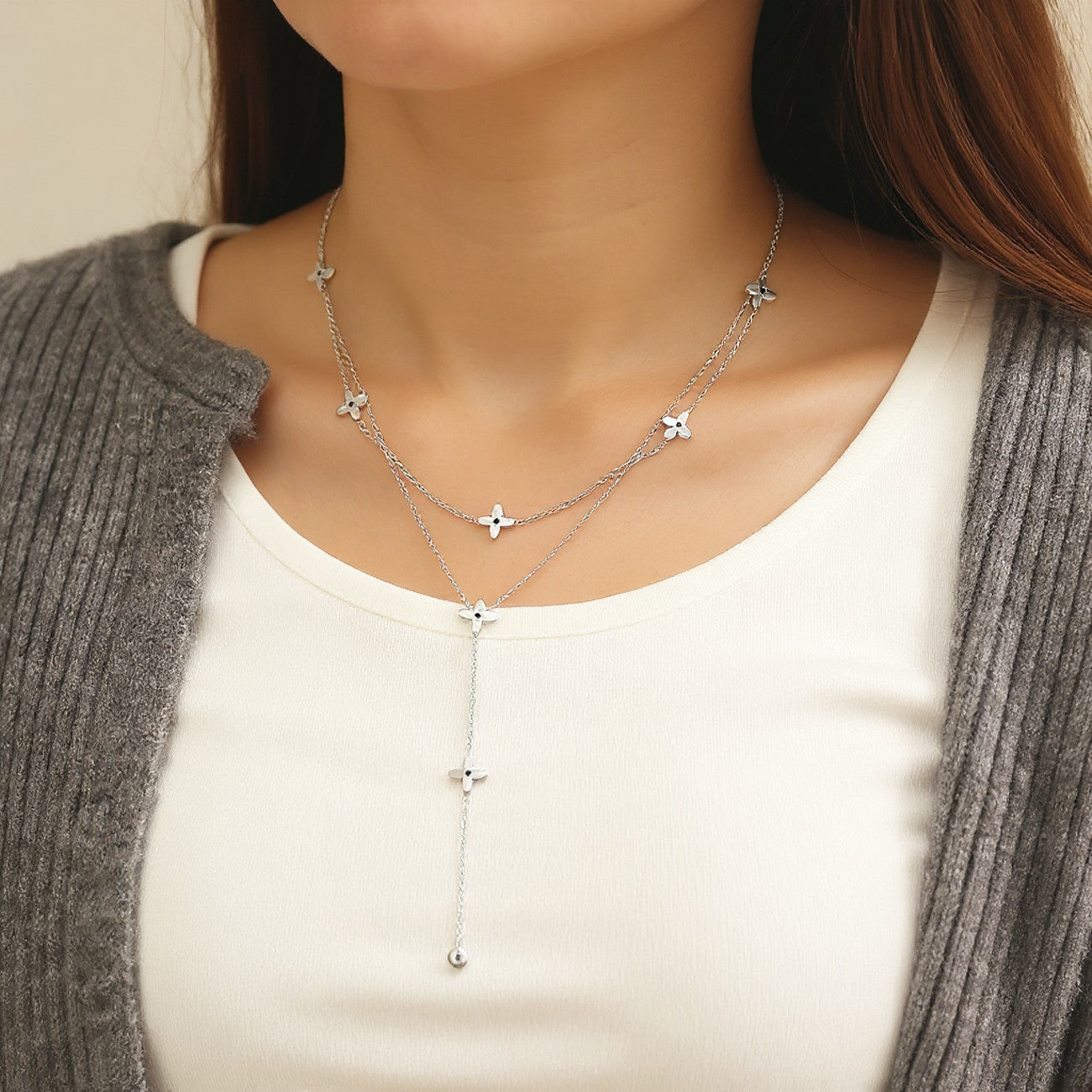 Layeringkette Sterne Silber oder Gold KARMA
