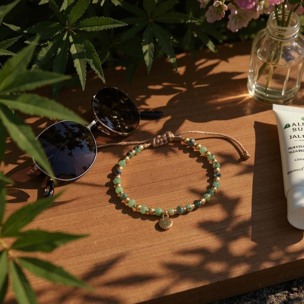 Armband mit Achat Rosa odere Grün KARMA