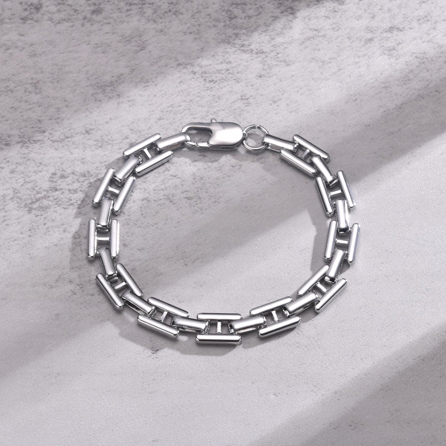 Armband Herren Edelstahl Silber KARMA