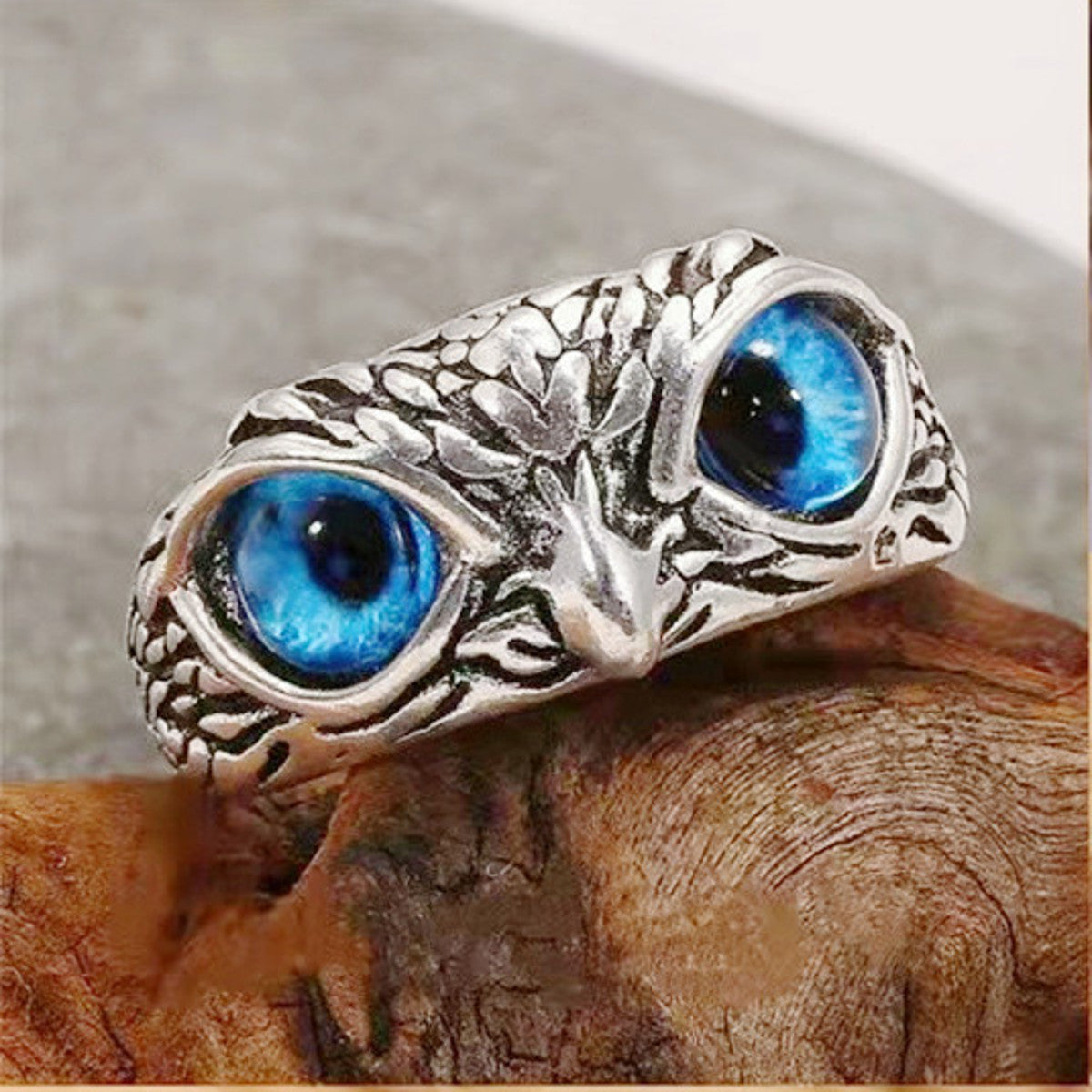 Damenring Silber Eule KARMA