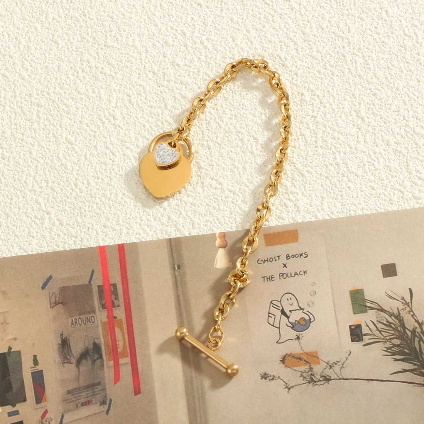 Edelstahlarmband Herzen Gold oder Silber Karma