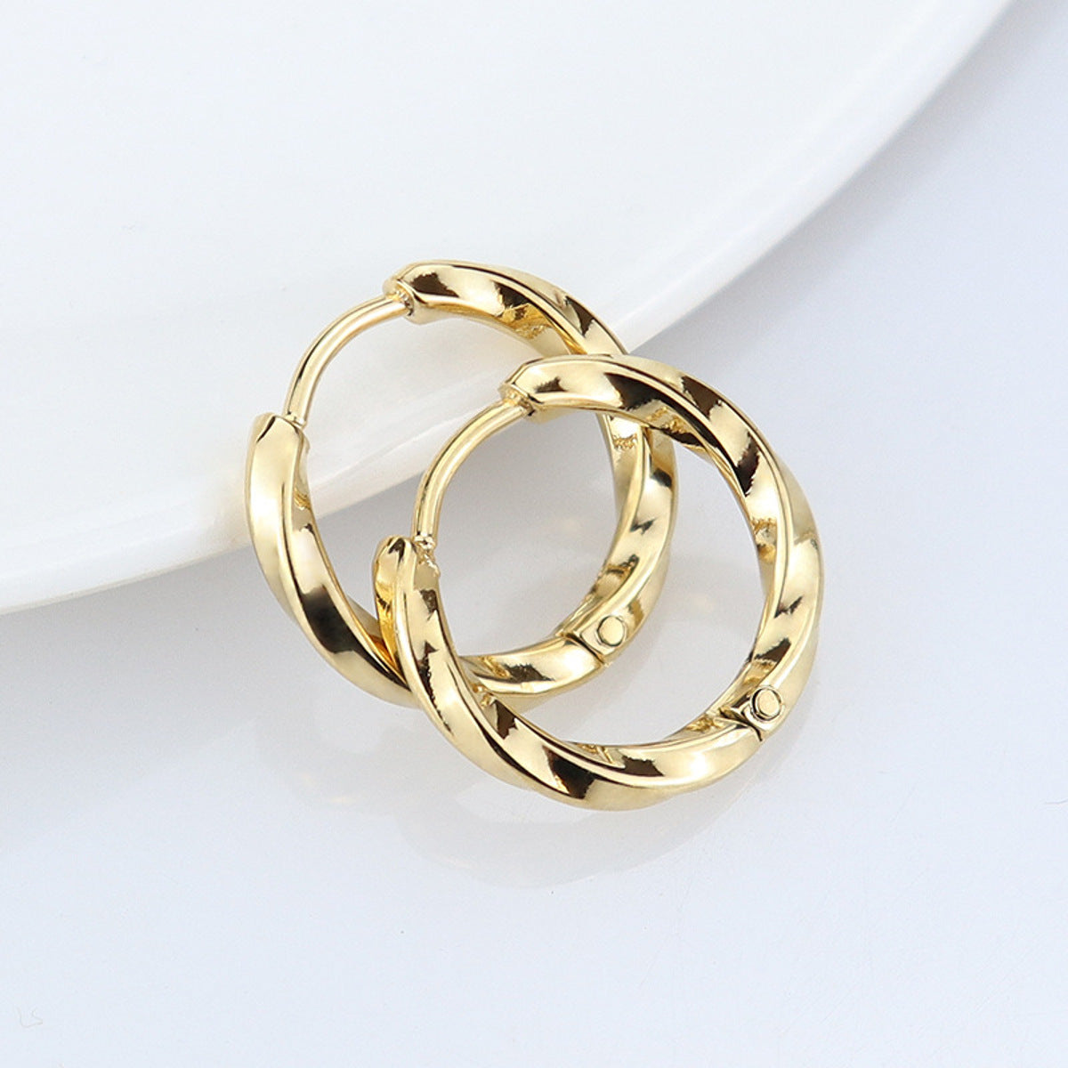 Creolen Edelstahl Silber oder Gold Karma