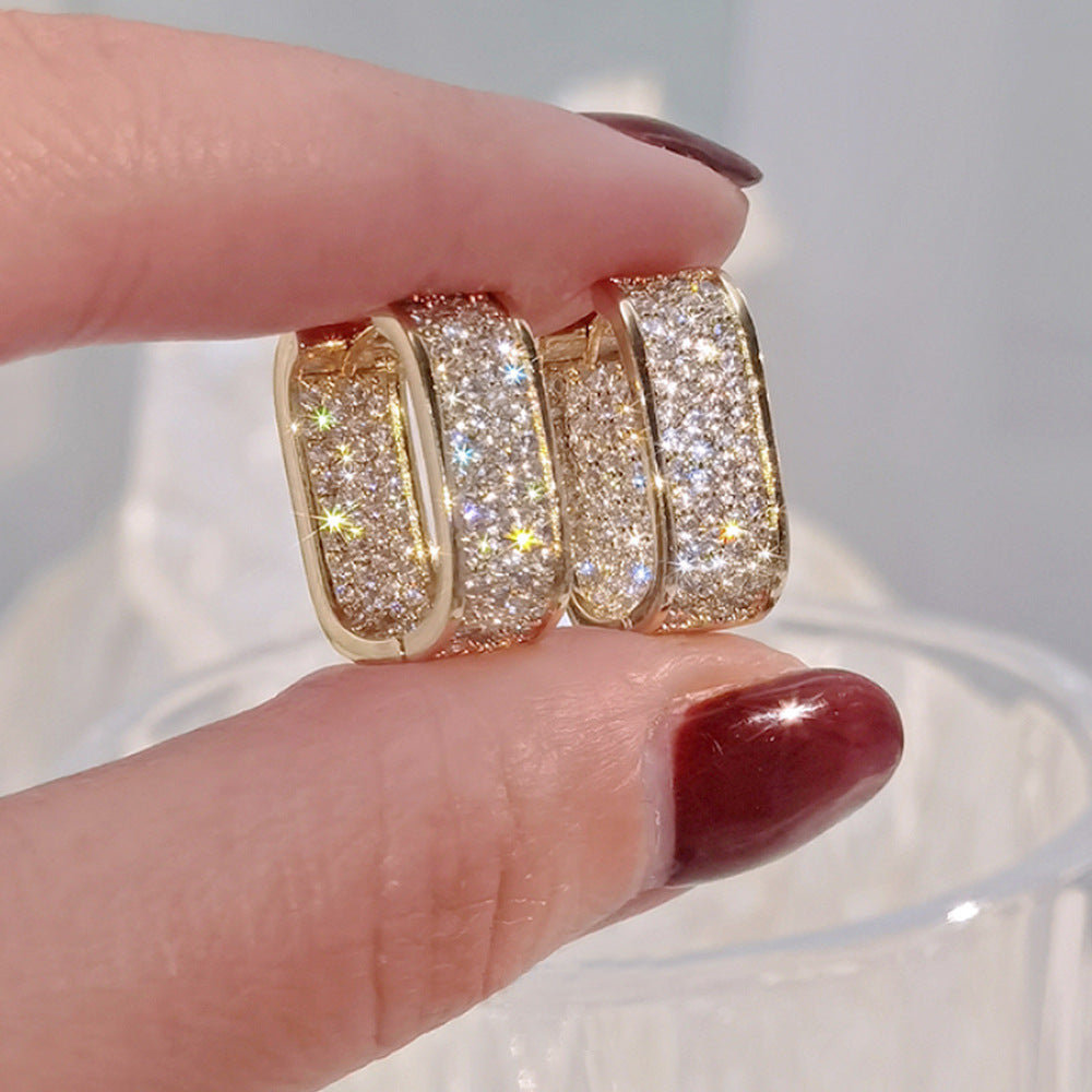 Breiten Creolen für Damen in Gold KARMA