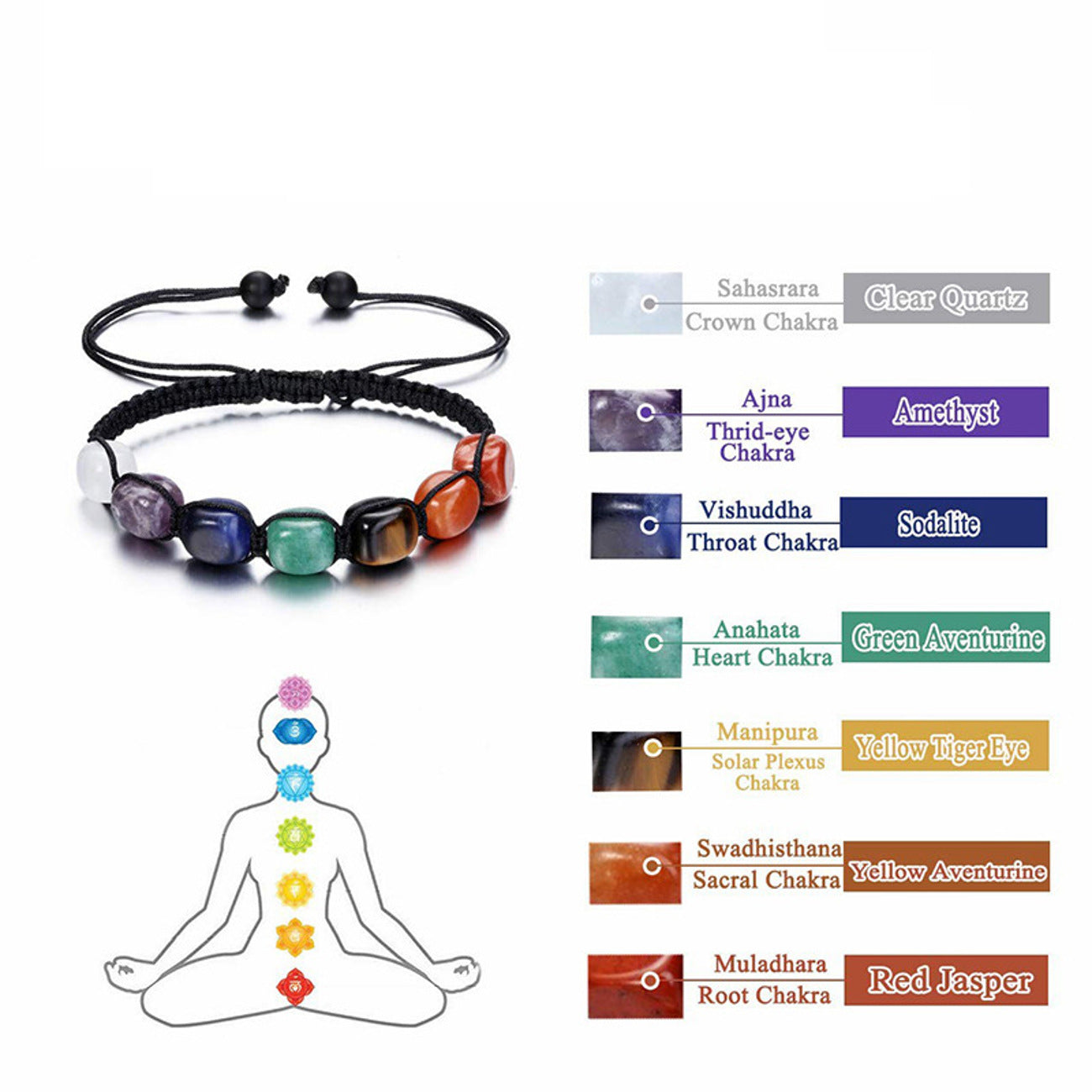 Damenarmband Chakra Steine KARMA