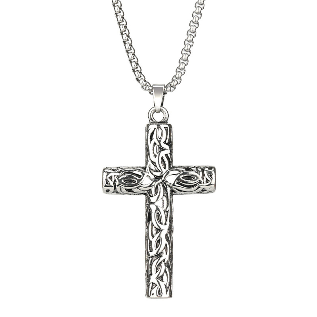 Halskette mit Kreuz Edelstahl KARMA