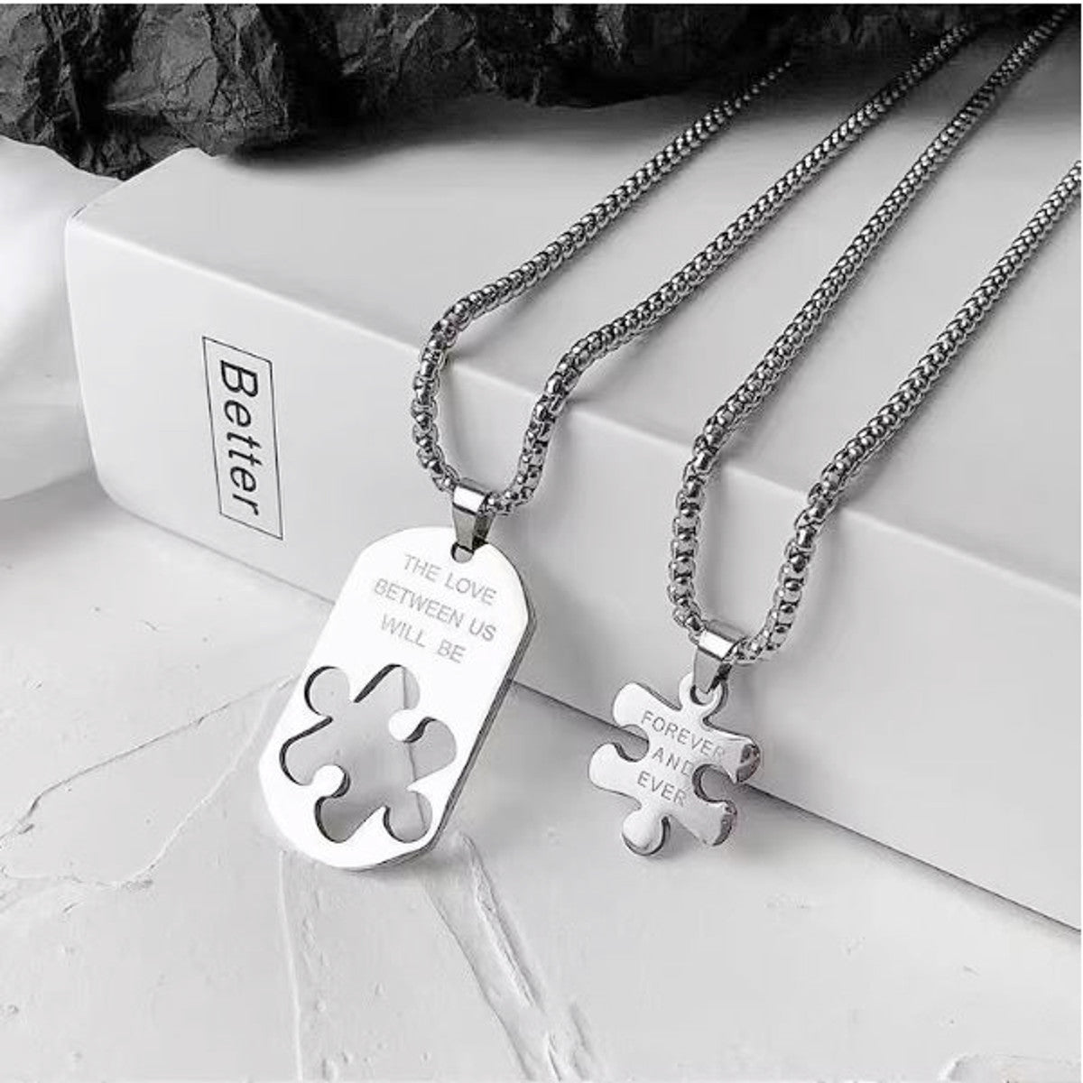 Partnerketten Herz Puzzle silber KARMA