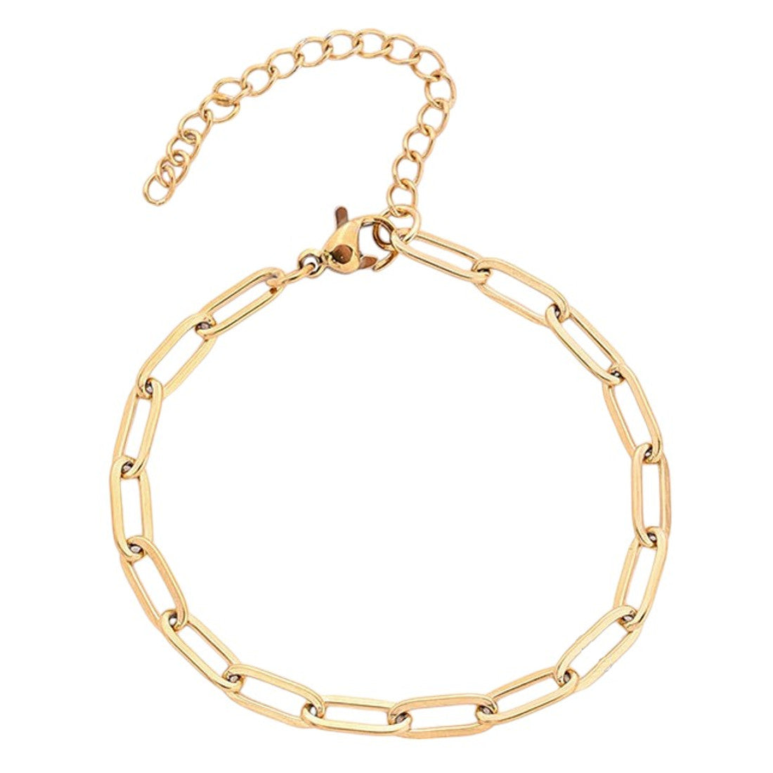 Gliederarmband Edelstahl Silber oder Gold KARMA