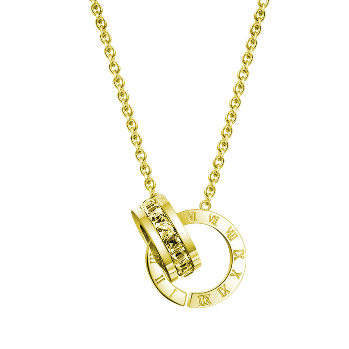 Halskette Damen Ringe Gold Karma
