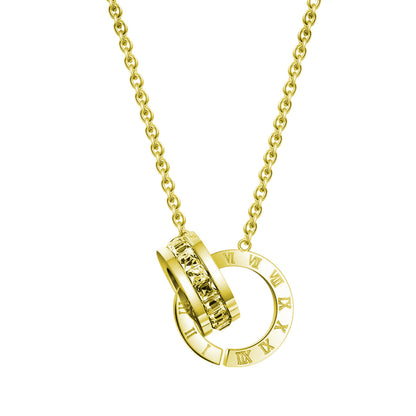 Halskette Damen Ringe Gold Karma