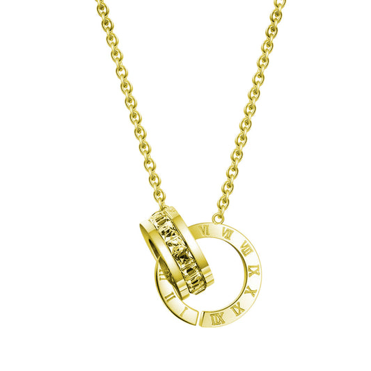 Halskette Damen Ringe Gold Karma