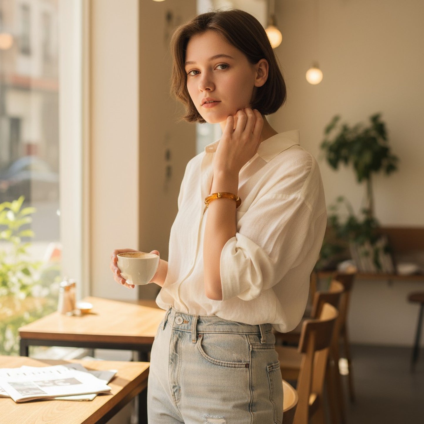 Armband Acryl Leo Bernstein vers. Farben modern dehnbar KARMA