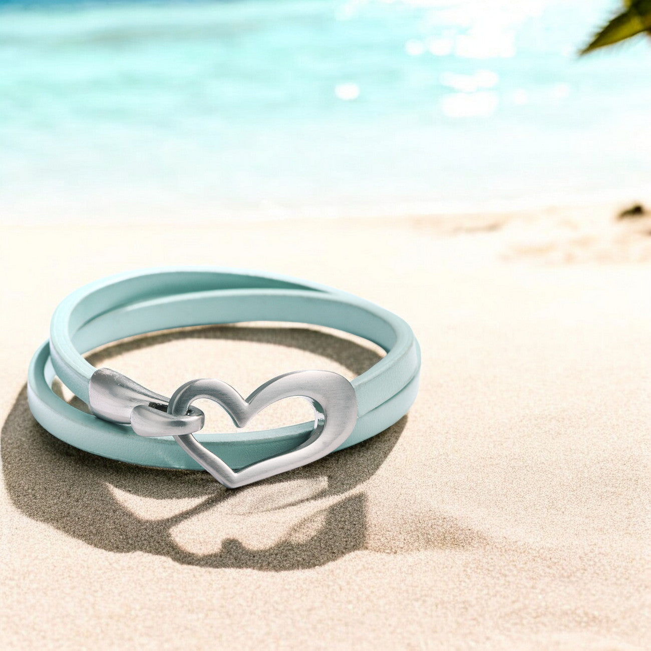 Lederarmband Herz verschiedene Farben Karma