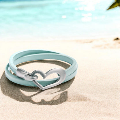 Lederarmband Herz verschiedene Farben Karma