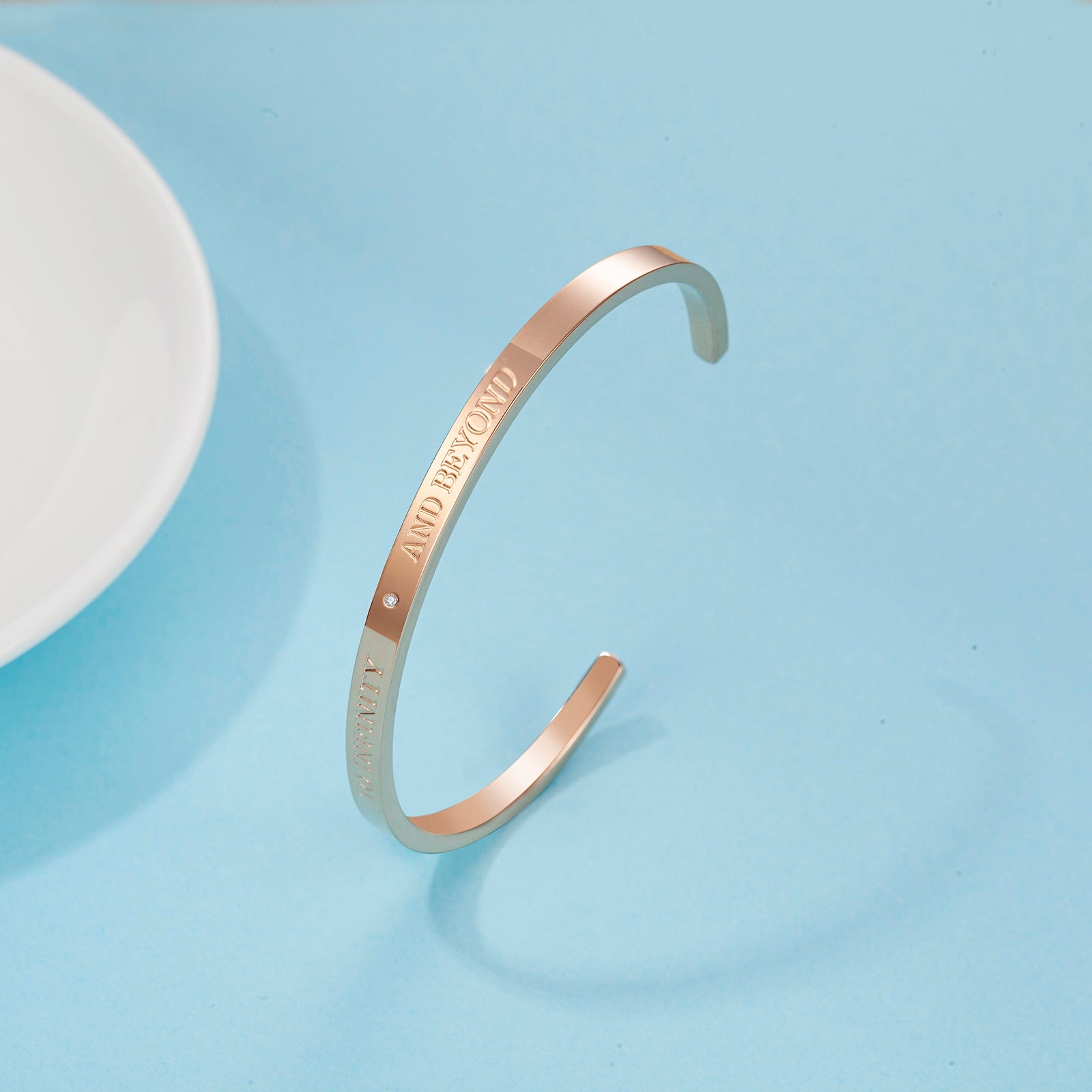 Armreif Edelstahl Roségold KARMA