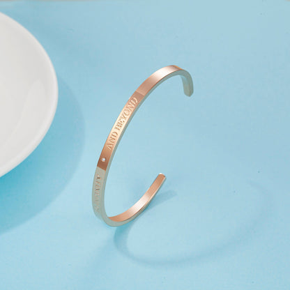 Armreif Edelstahl Roségold KARMA