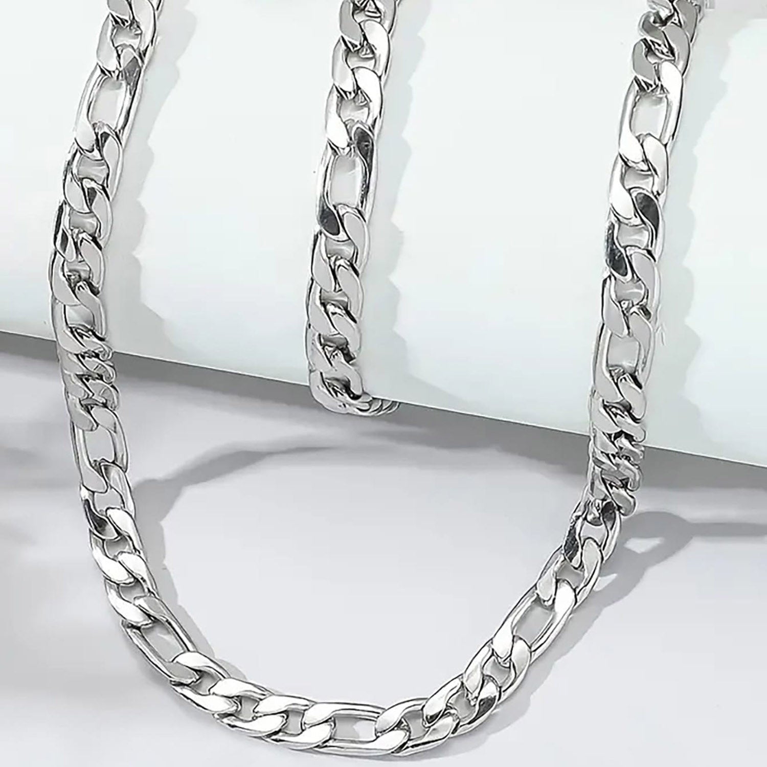 Schmuckset Herren Silber Armband und Kette Edelstahl Karma