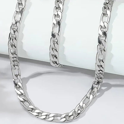 Schmuckset Herren Silber Armband und Kette Edelstahl Karma