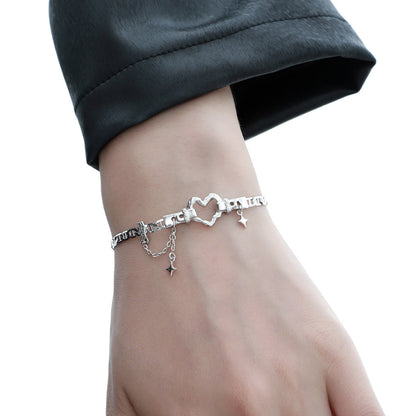 Damenarmband Silber 925 rhodiniert mit Herz KARMA
