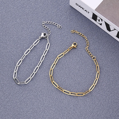Gliederarmband Edelstahl Silber oder Gold KARMA