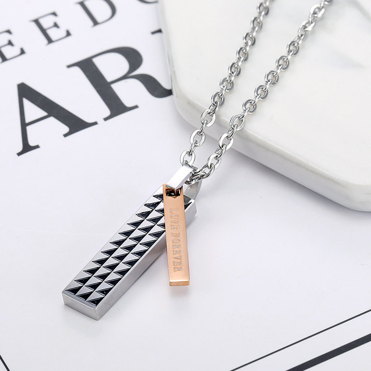 Partnerkette Silber Schwarz Gold Karma