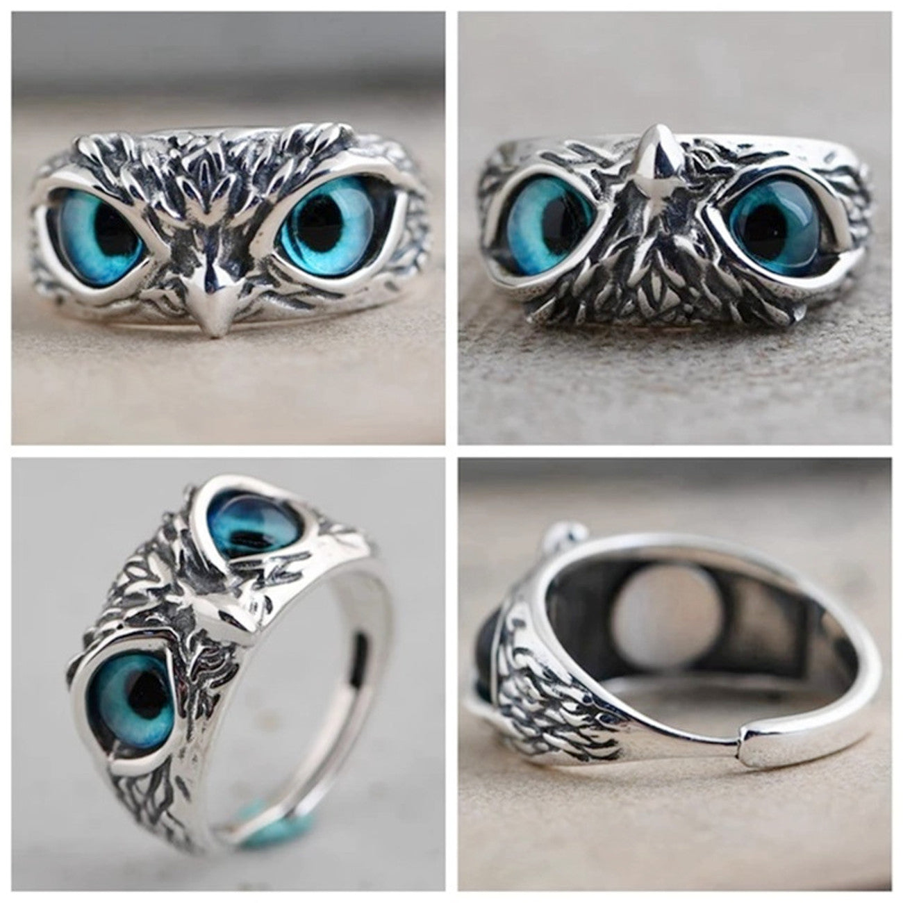 Damenring Silber Eule KARMA