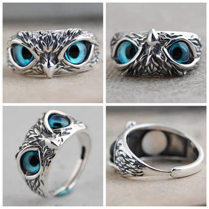 Damenring Silber Eule KARMA