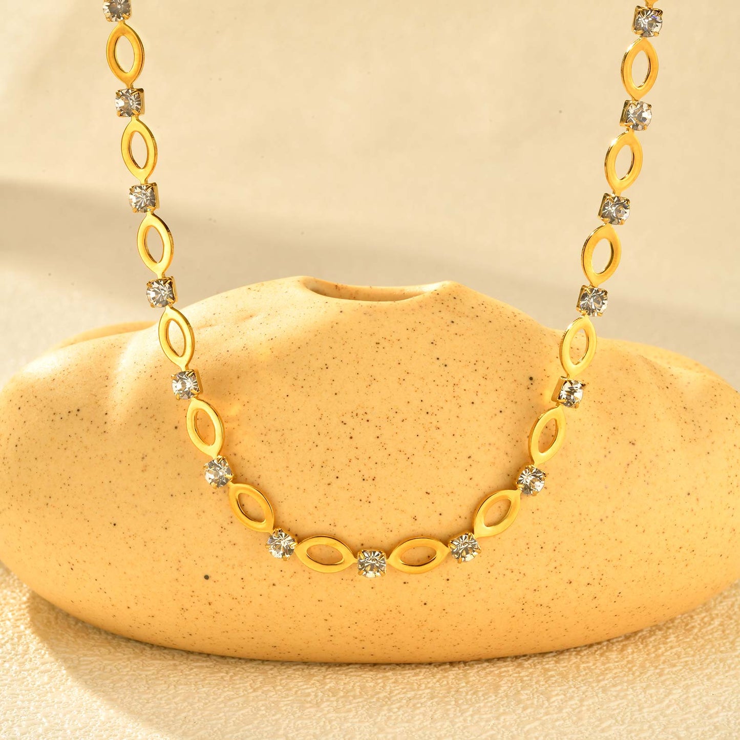 Schmuckset für Damen Gold mit Zirkonen KARMA