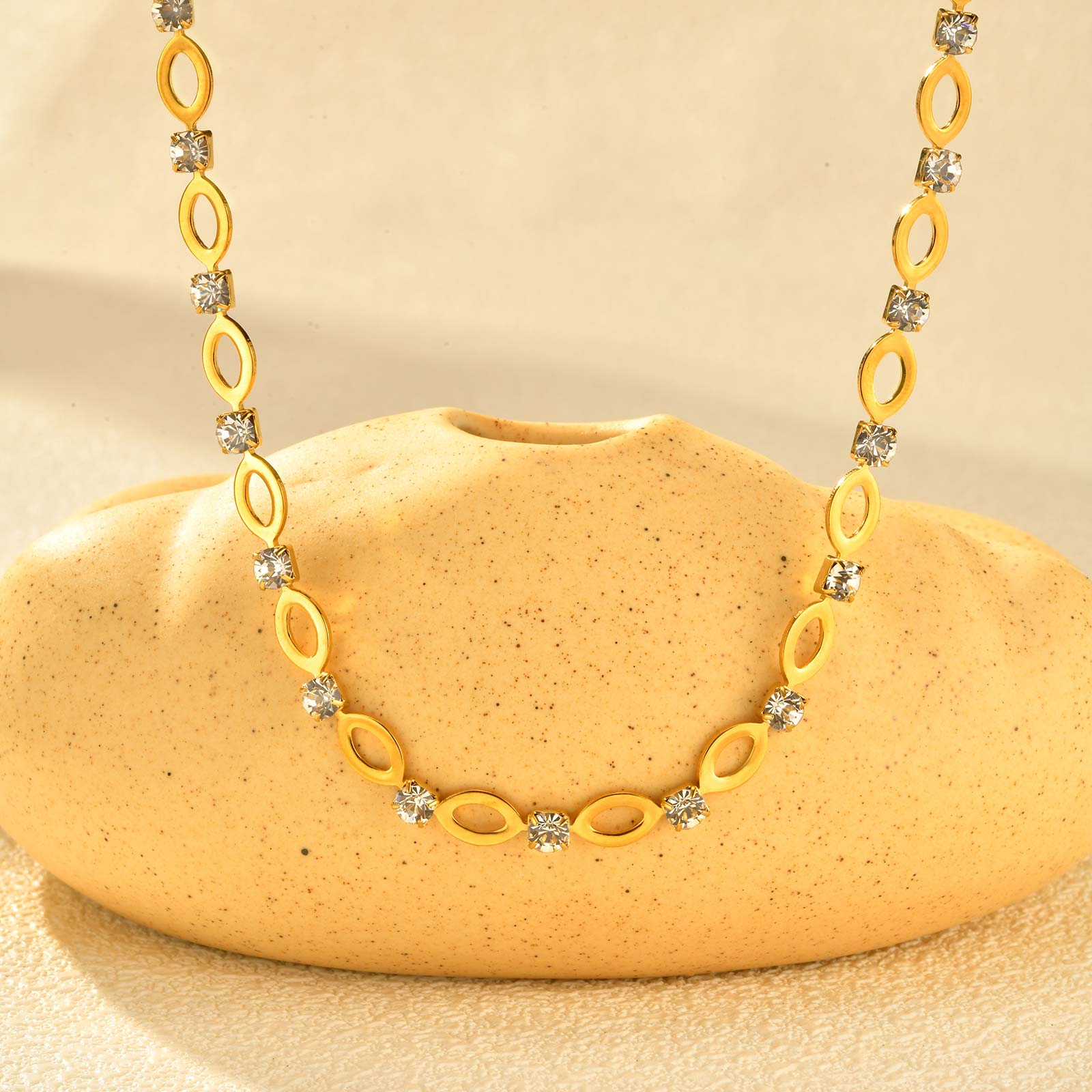 Schmuckset für Damen Gold mit Zirkonen KARMA