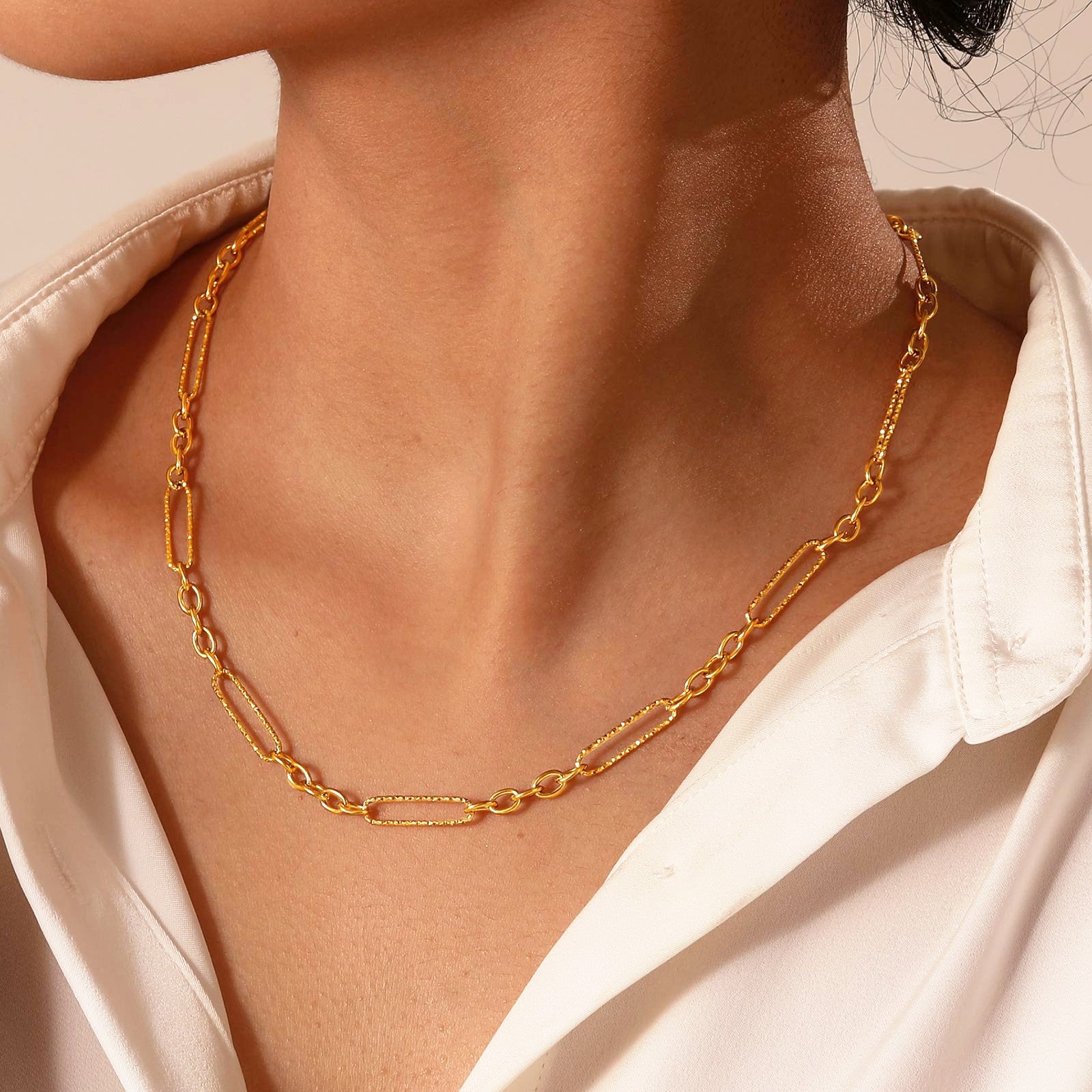 Gliederkette für Damen in Gold aus Edelstahl KARMA