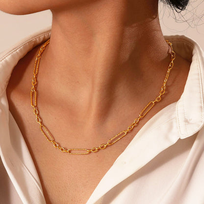 Gliederkette für Damen in Gold aus Edelstahl KARMA