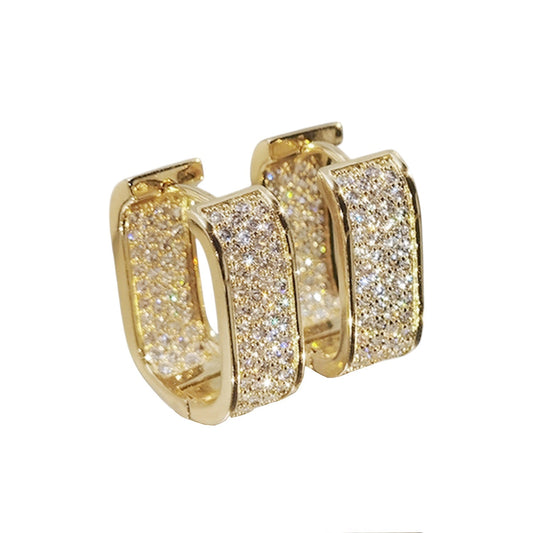 Breiten Creolen für Damen in Gold KARMA