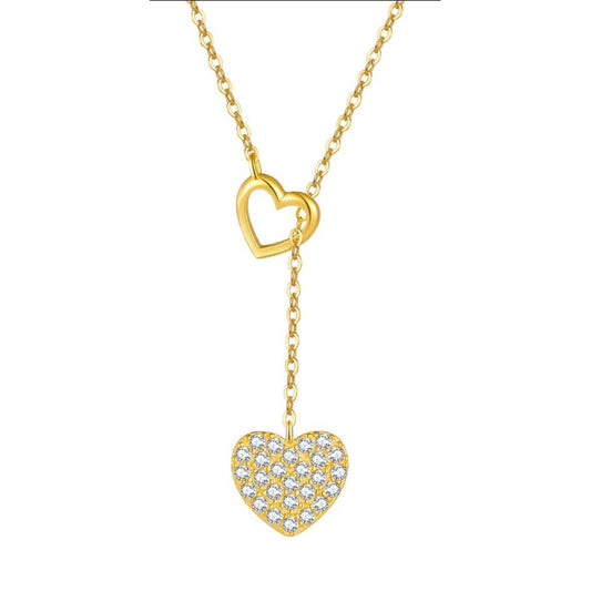 Halskette mit Herzen Silber 925 Gold oder Silber KARMA