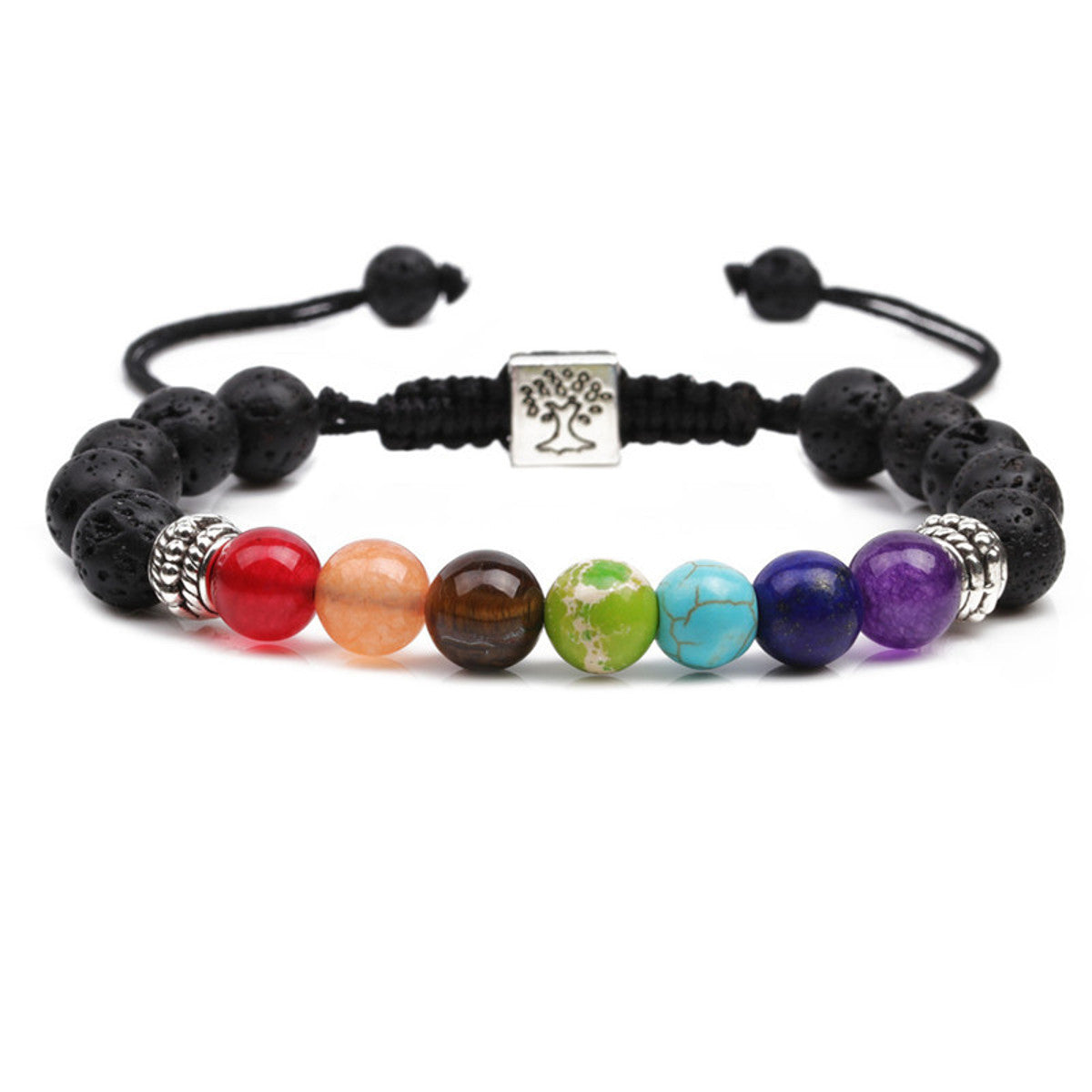 Perlenarmband Chakra Lavasteine KARMA
