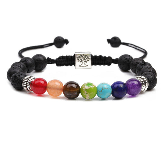 Perlenarmband Chakra Lavasteine KARMA