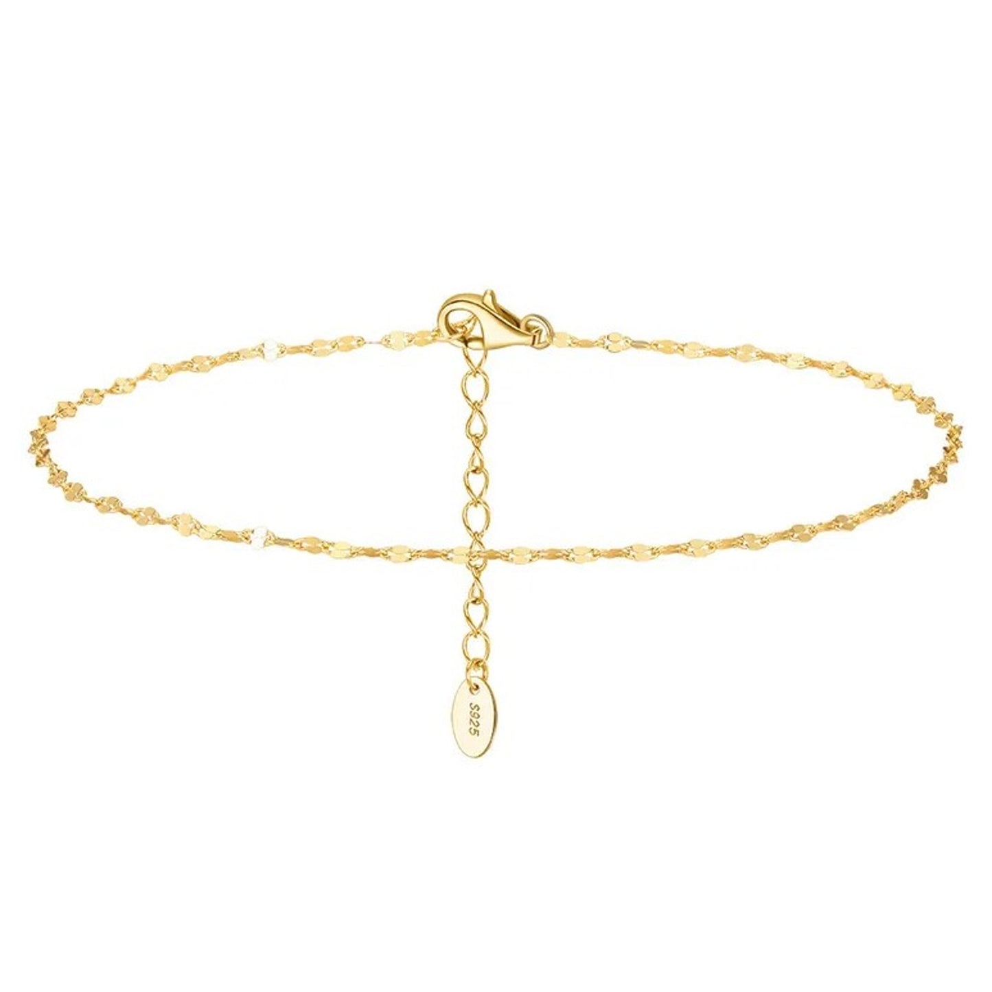 Fußkettchen Silber 925 vergoldet KARMA