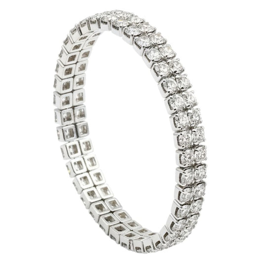 Strassarmband Silber 0,7 cm Damen Armband modern Karma