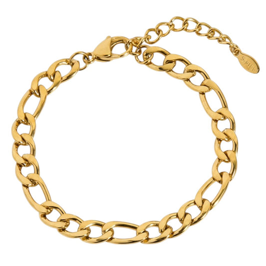 Fußkette Gold Edelstahl wasserfest hypoallergen verstellbares Fußkettchen modern Karma