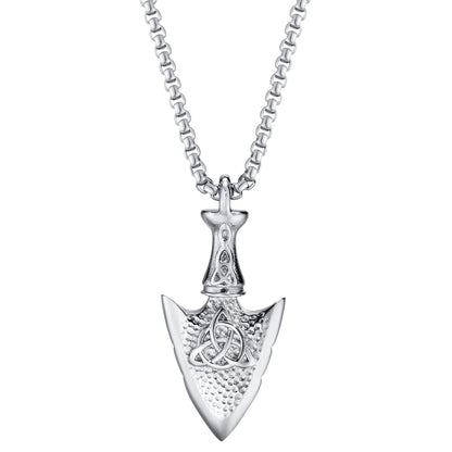 Kette Pfeilspitze Silber Herren Edelstahl Halskette KARMA