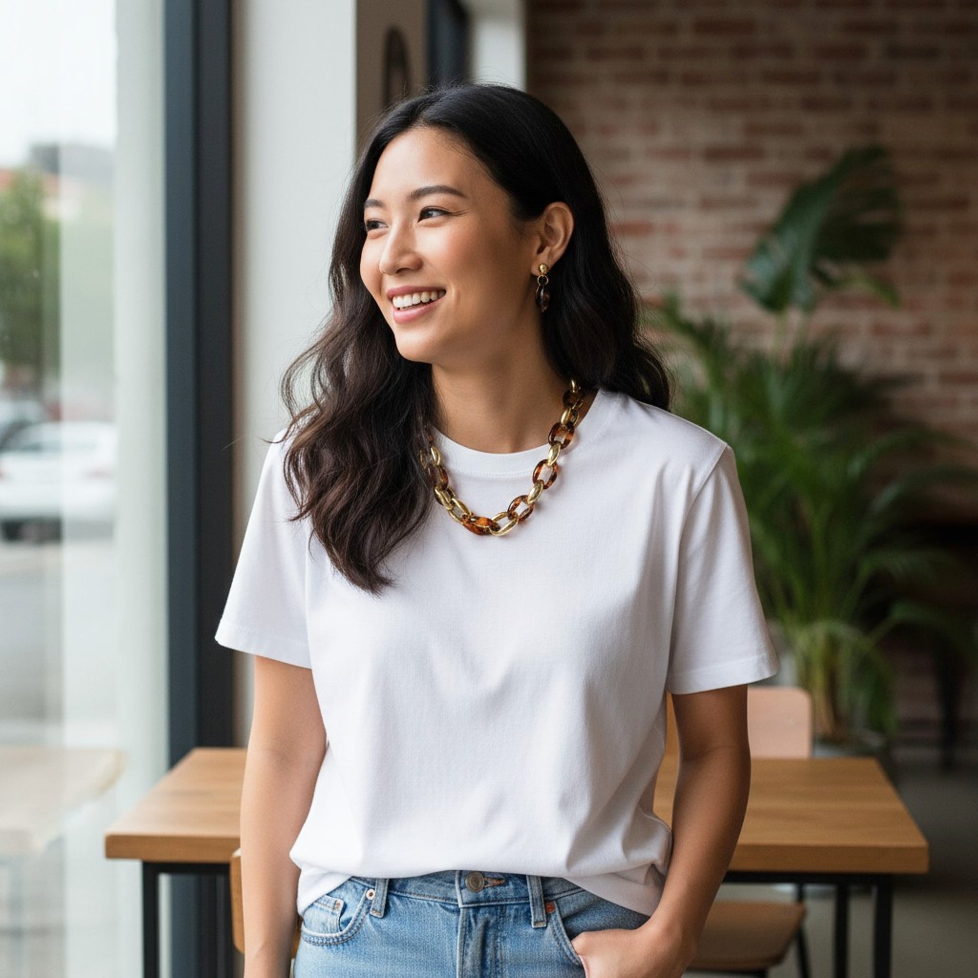 Schmuckset Leo Damen Halskette und Ohrringe modern KARMA