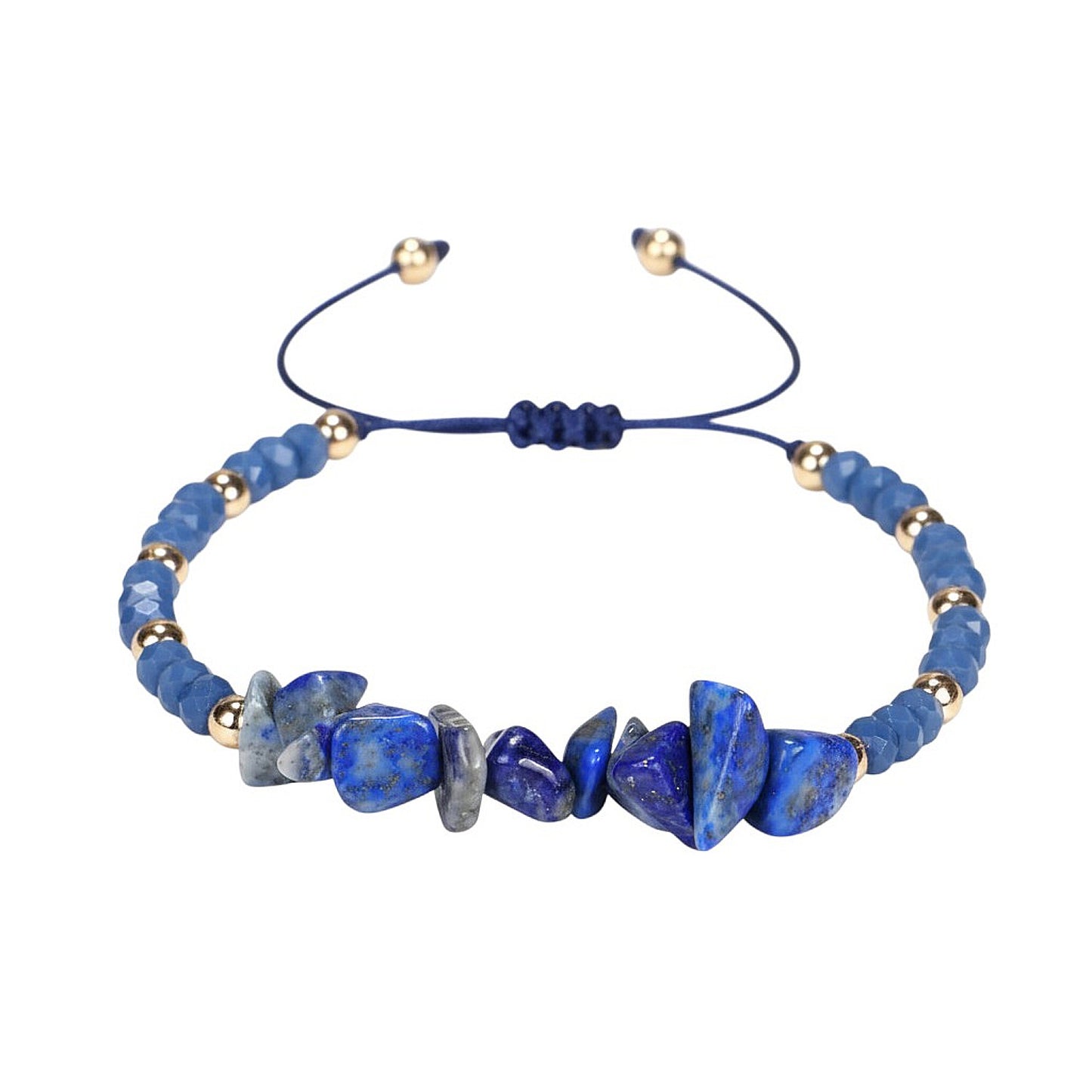 Armband Naturstein Blau Unisex Natursteinarmband Karma