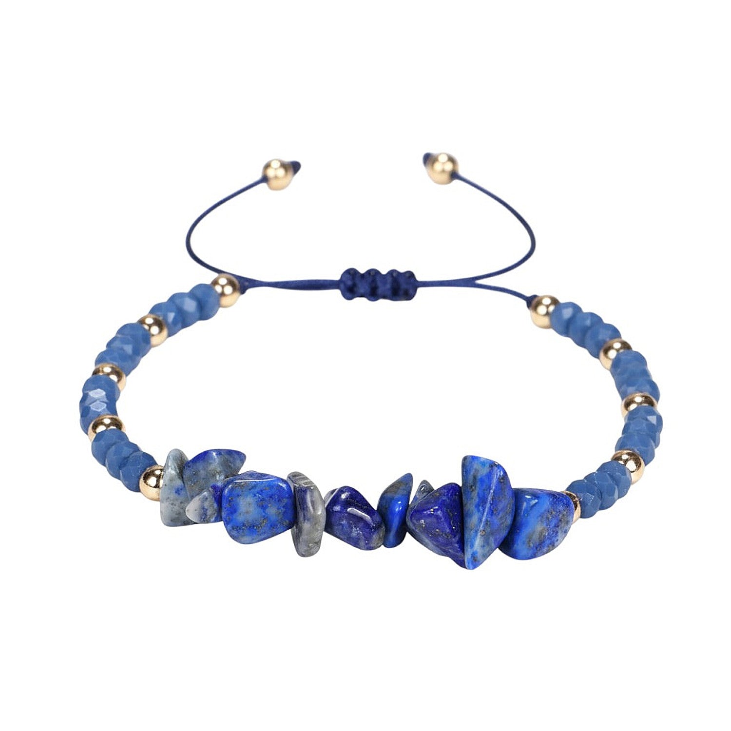 Armband Naturstein Blau Unisex Natursteinarmband Karma