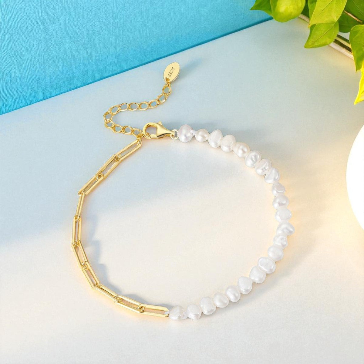 Perlenarmband 925Silber KARMA