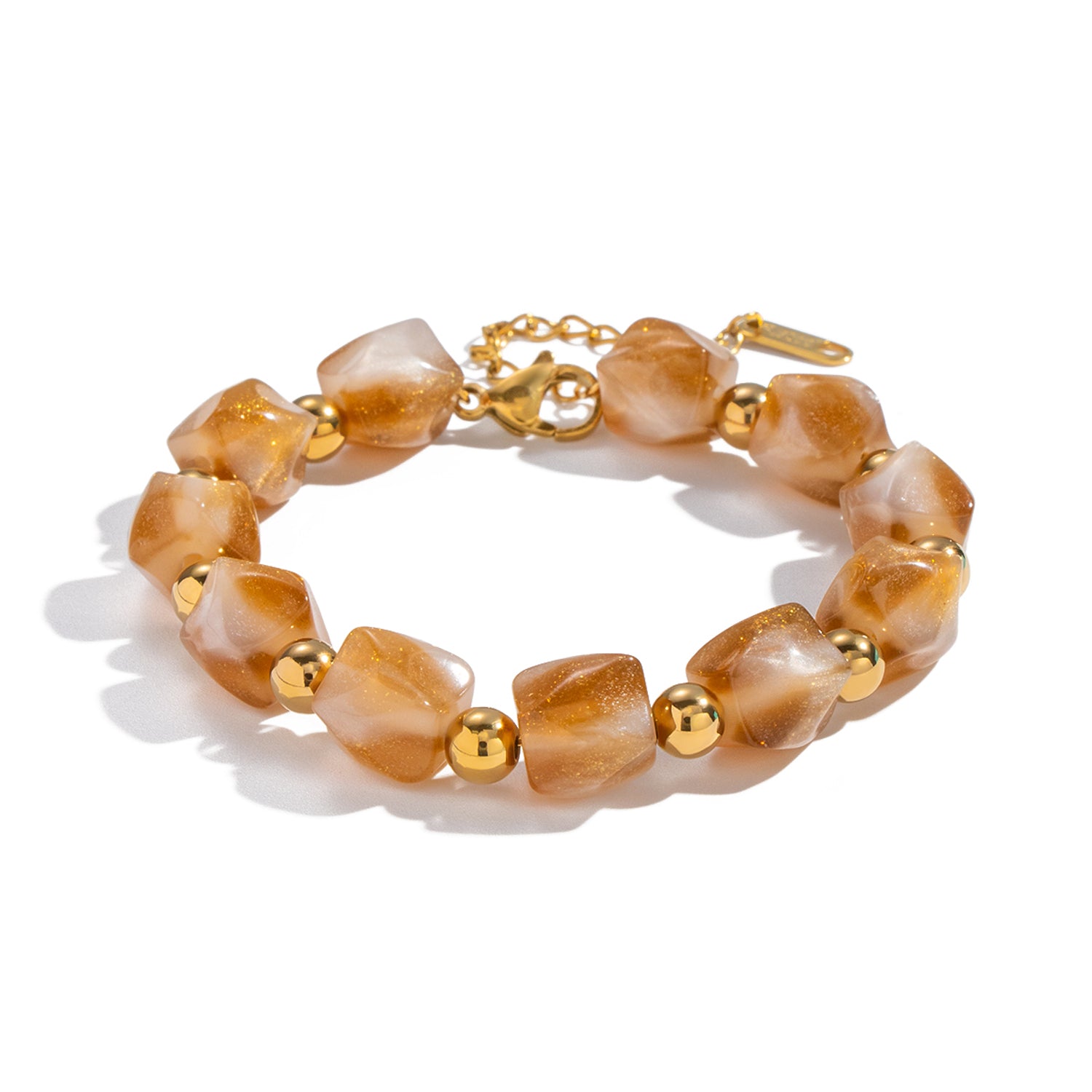 Schmuckset Damen Braun Armband Halskette Karma