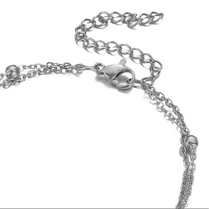 Fußkettchen Edelstahl mit Herz gold oder silber KARMA