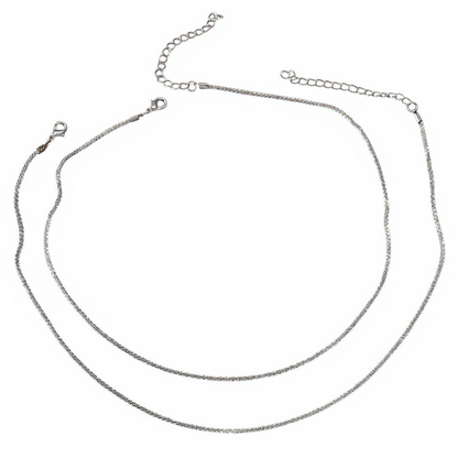 Doppelhalskette Glitzer Strass Gold oder Silber KARMA