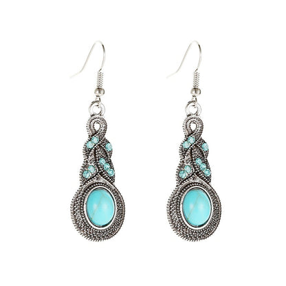 Schmuckset Boho Altsilber Türkis rund KARMA