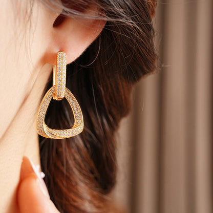 Ohrringe Kristalle Gold Damen Kristallohrringe