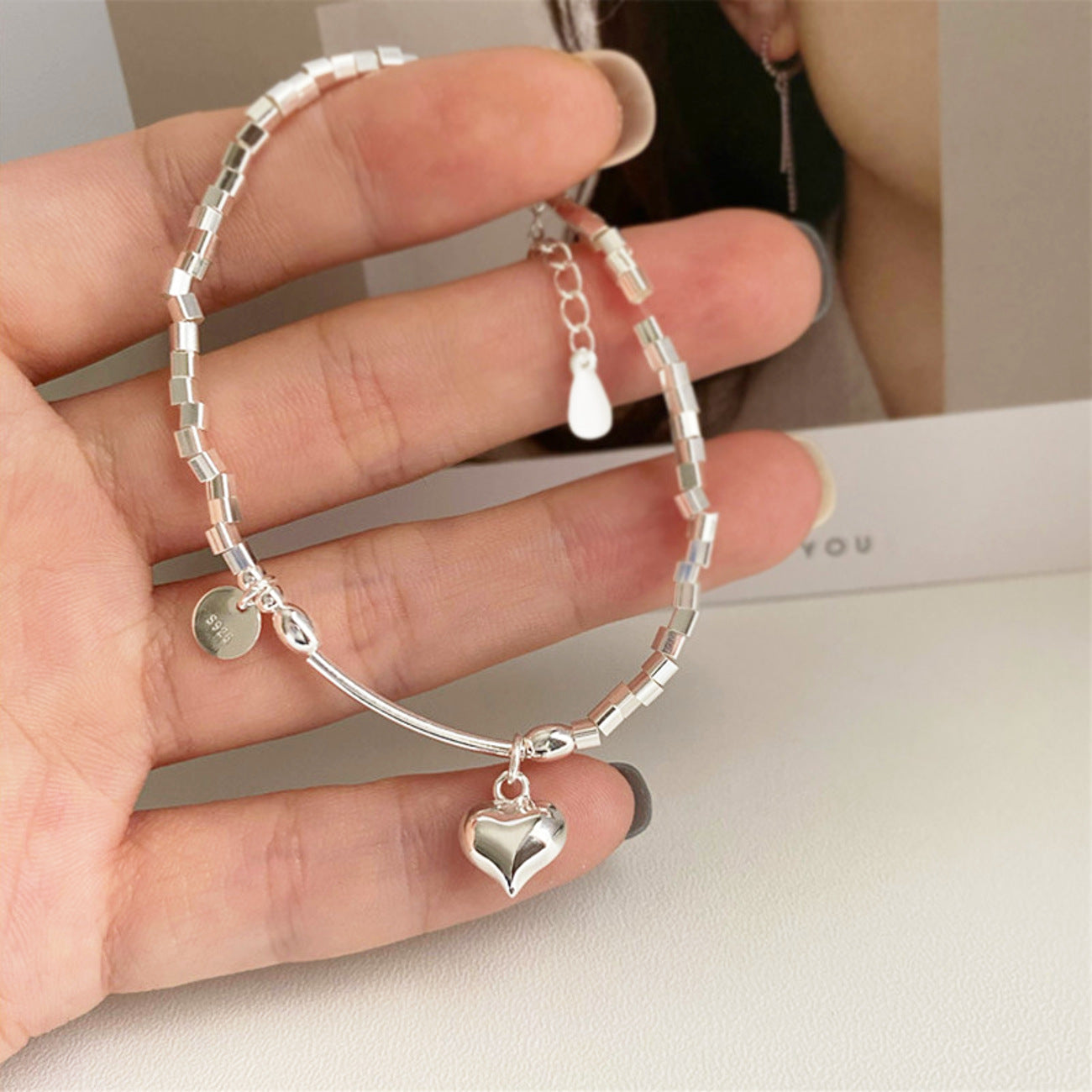 Damenarmband mit Herz aus Silber 925 KARMA
