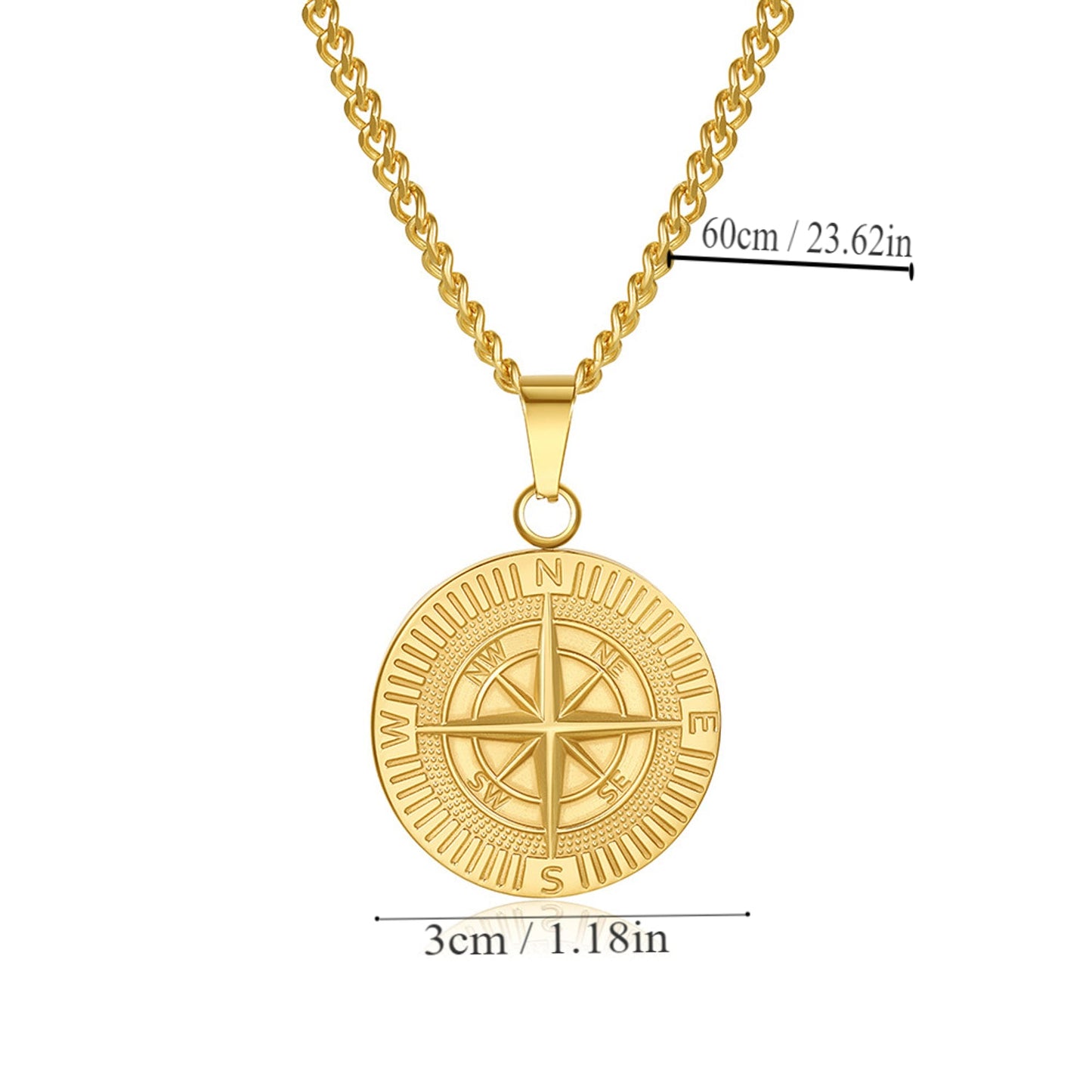 Halskette Herren Kompass Gold KARMA